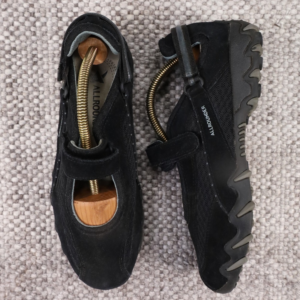 Allrounder Mephisto Mary Jane Shoes Womens 9 Black Good Suede Mesh Sneaker